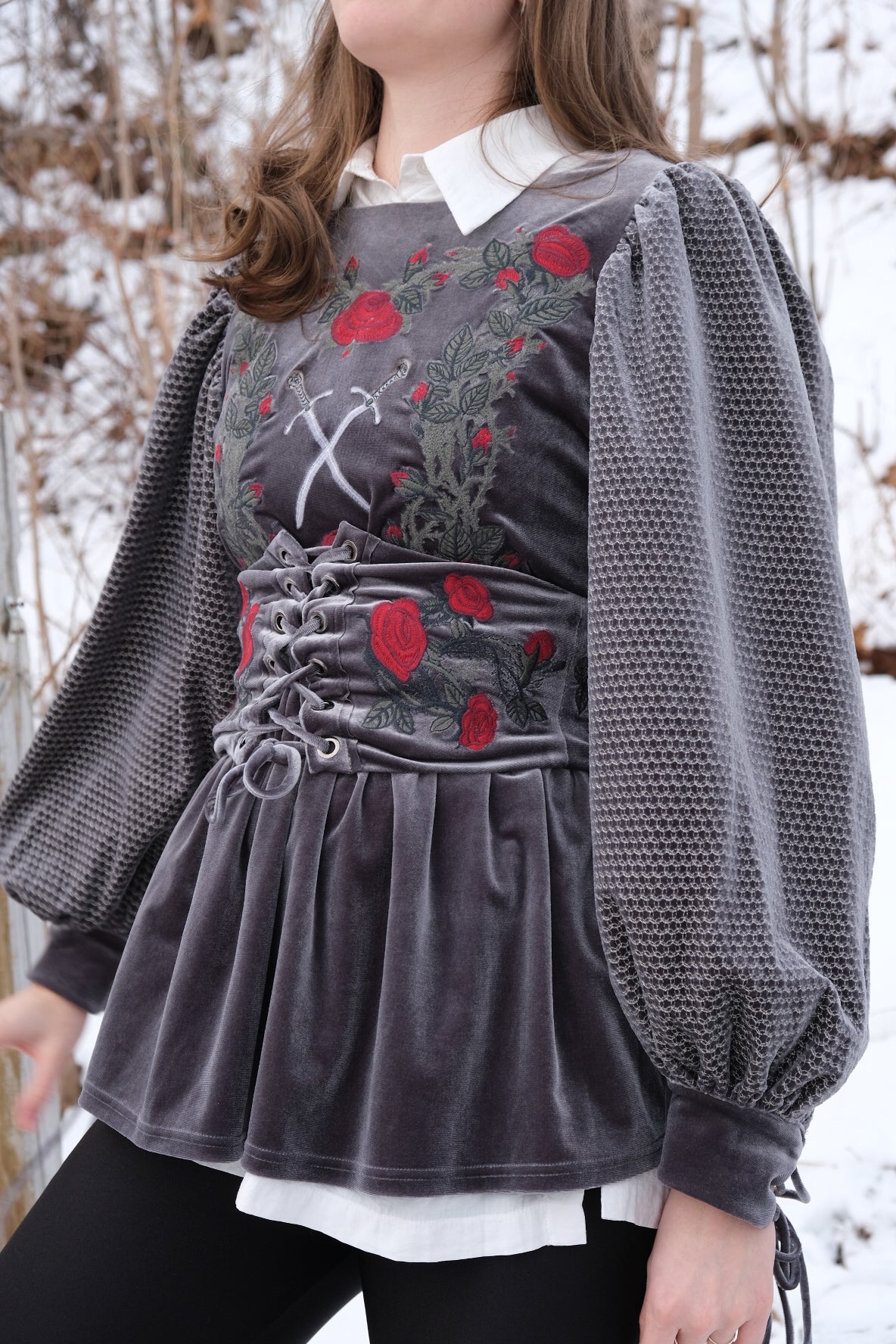 PREORDER-Stormy Gray Tunic- Lady Knights & Sword Maidens