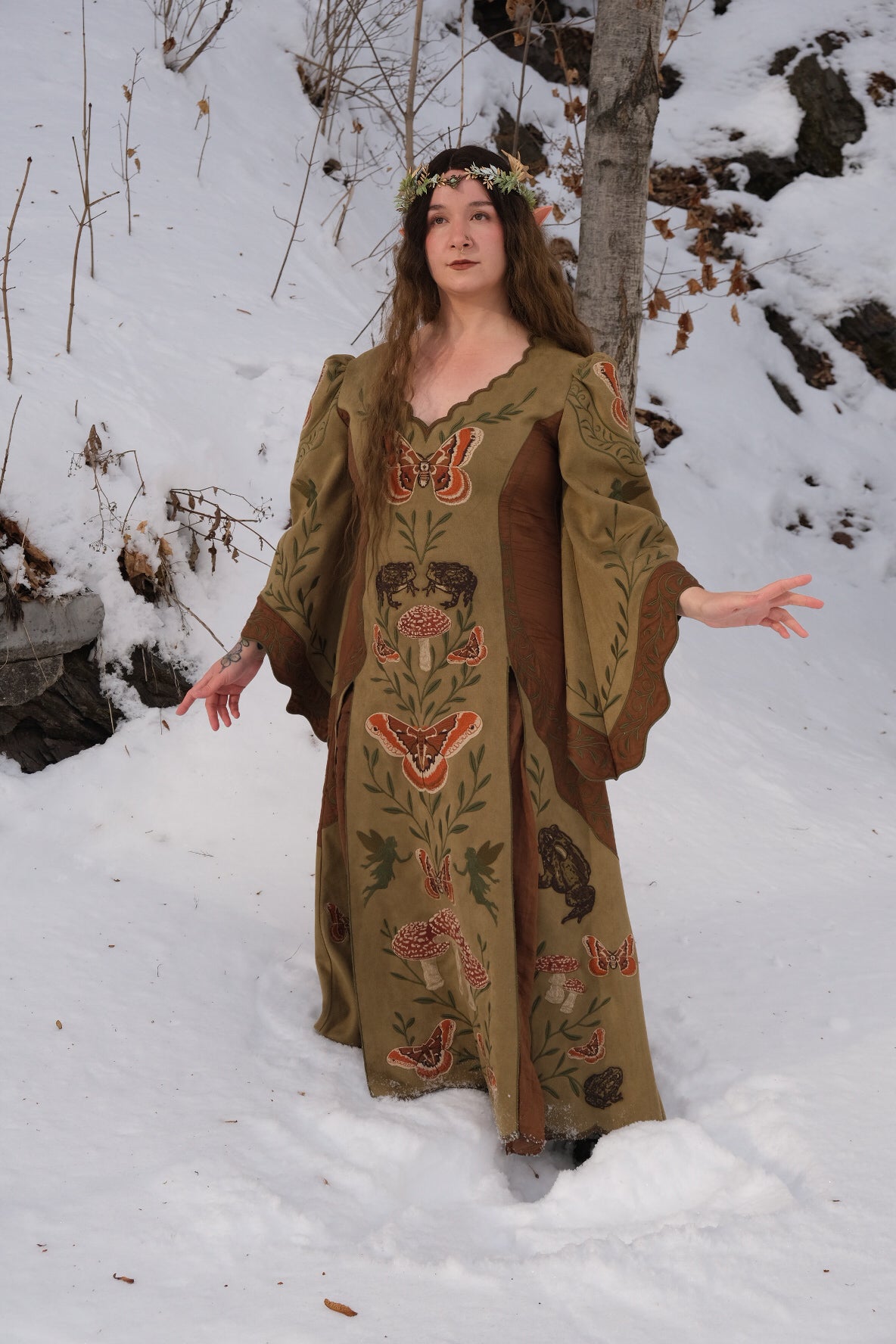 winter queen dress Winter Snow Queen  I love this gown. The bodice has 6 layers including  snowflake lace and winter floral lace. It's so sparkly in real life.. just  like fresh snow. I also