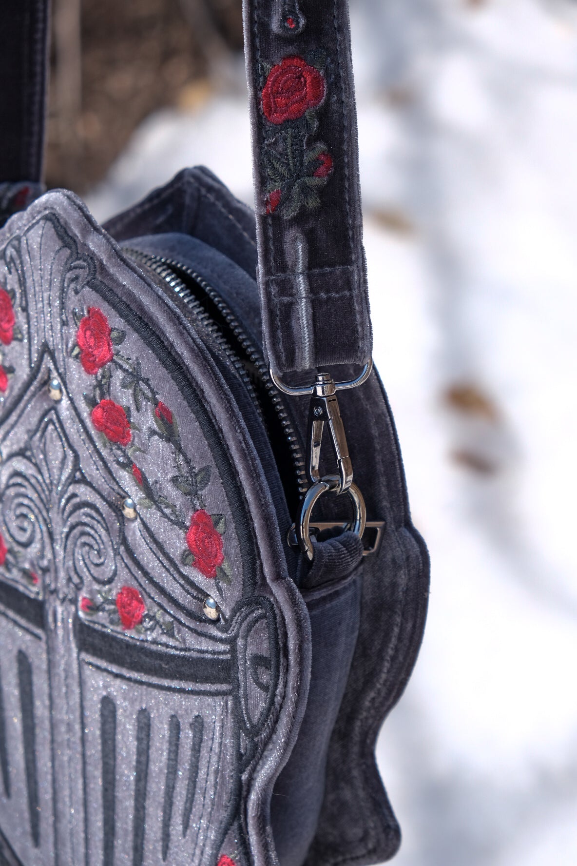 PREORDER- Stormy Gray Knight Helmet crossbody bag-Lady Knights & Sword Maidens collection