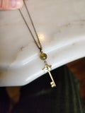 Dainty Ivy key necklace + Vesuvianite