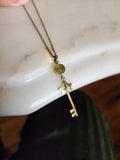 Dainty Ivy key necklace + Vesuvianite