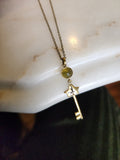 Dainty Ivy key necklace + Vesuvianite