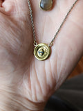 Acorn Wax Seal + Chocolate Moonstone - 2 in 1 necklace