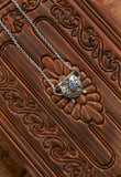 The Oak Cauldron Necklace- Pewter- Labradorite