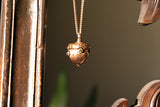 Acorn locket - Bronze necklace