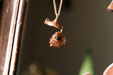 Acorn locket - Bronze necklace