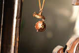 Acorn locket - Bronze necklace