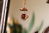 Acorn locket - Bronze necklace- Moonstone