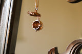 Acorn locket - Bronze necklace- Moonstone