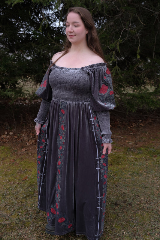 PREORDER- Stormy Gray Dress - Lady Knights & Sword Maidens