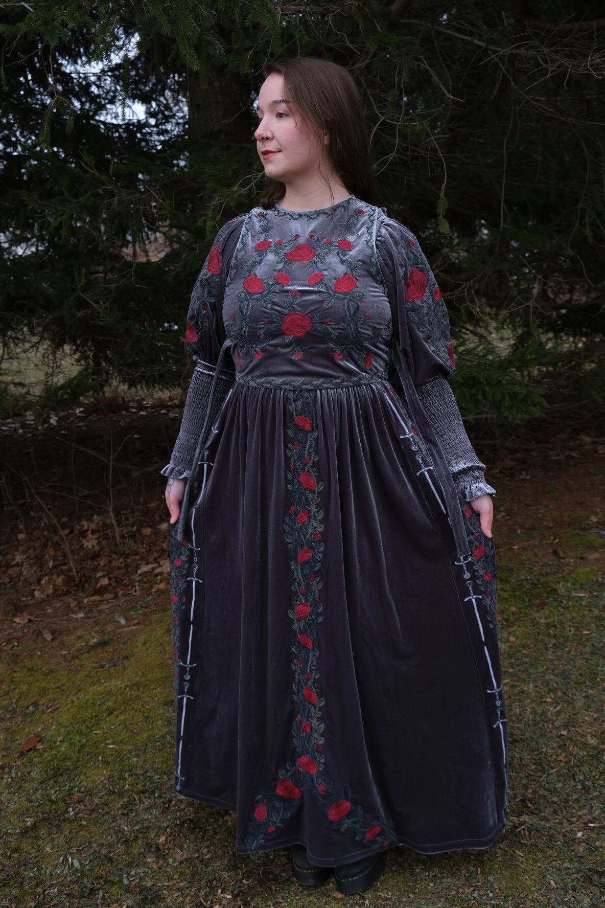 PREORDER- Stormy Gray Dress - Lady Knights & Sword Maidens Folkloress PREORDER- Stormy Gray Dress - Lady Knights & Sword Maidens Folkloress