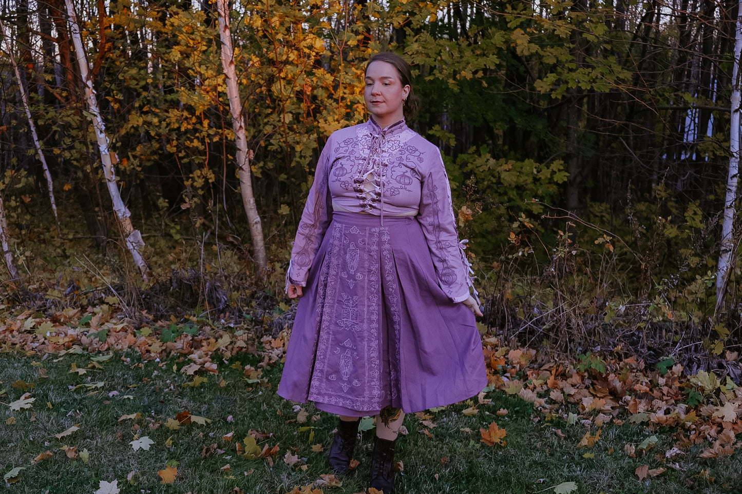 Purple Wizard skirt- Foxchant & Ravenspell