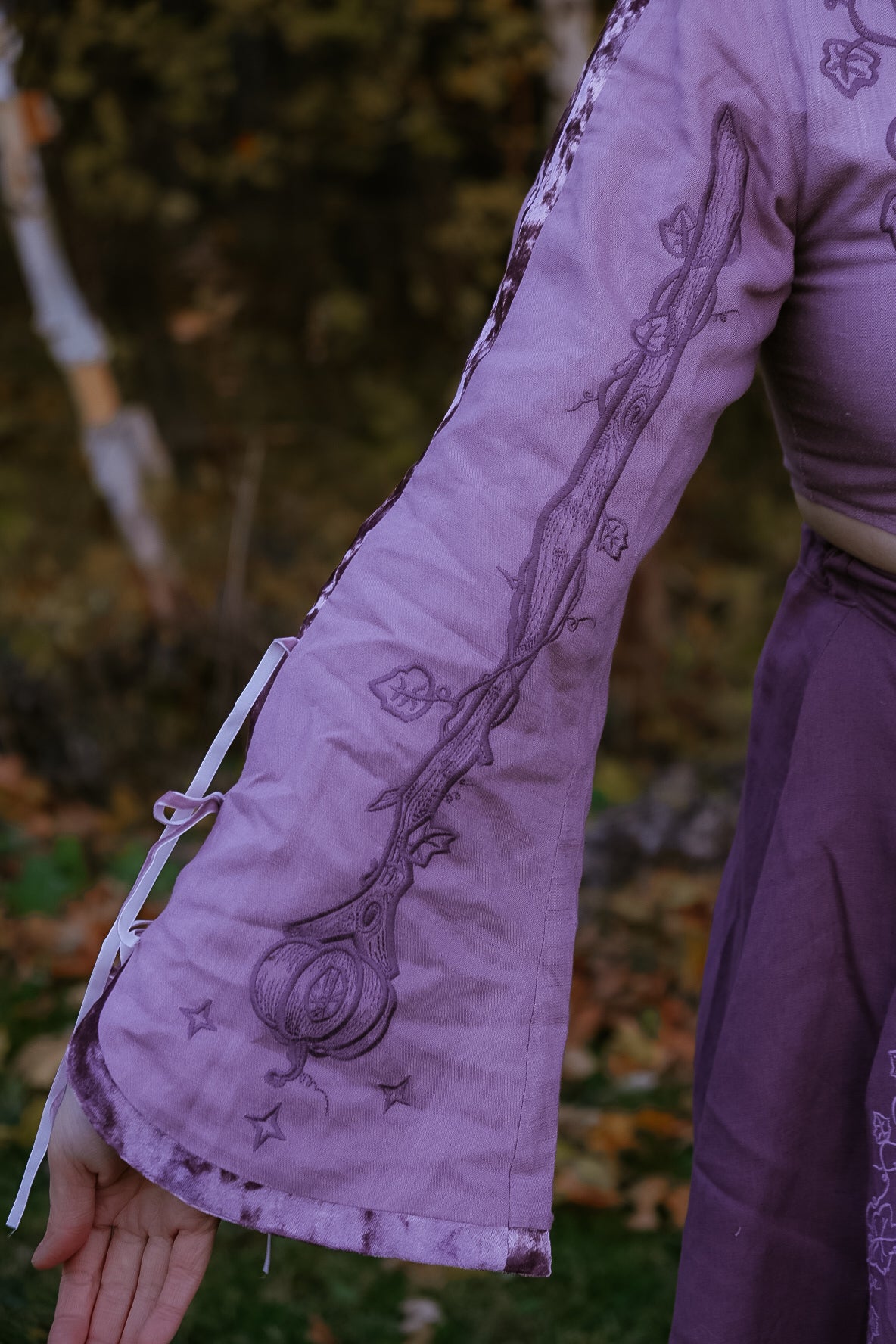 Purple Wizard crop top- Foxchant & Ravenspell
