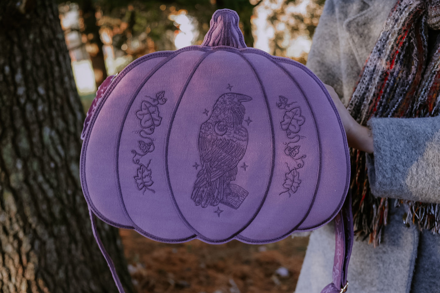 Purple Pumpkin Crossbody Bag- Foxchant & Ravenspell collection