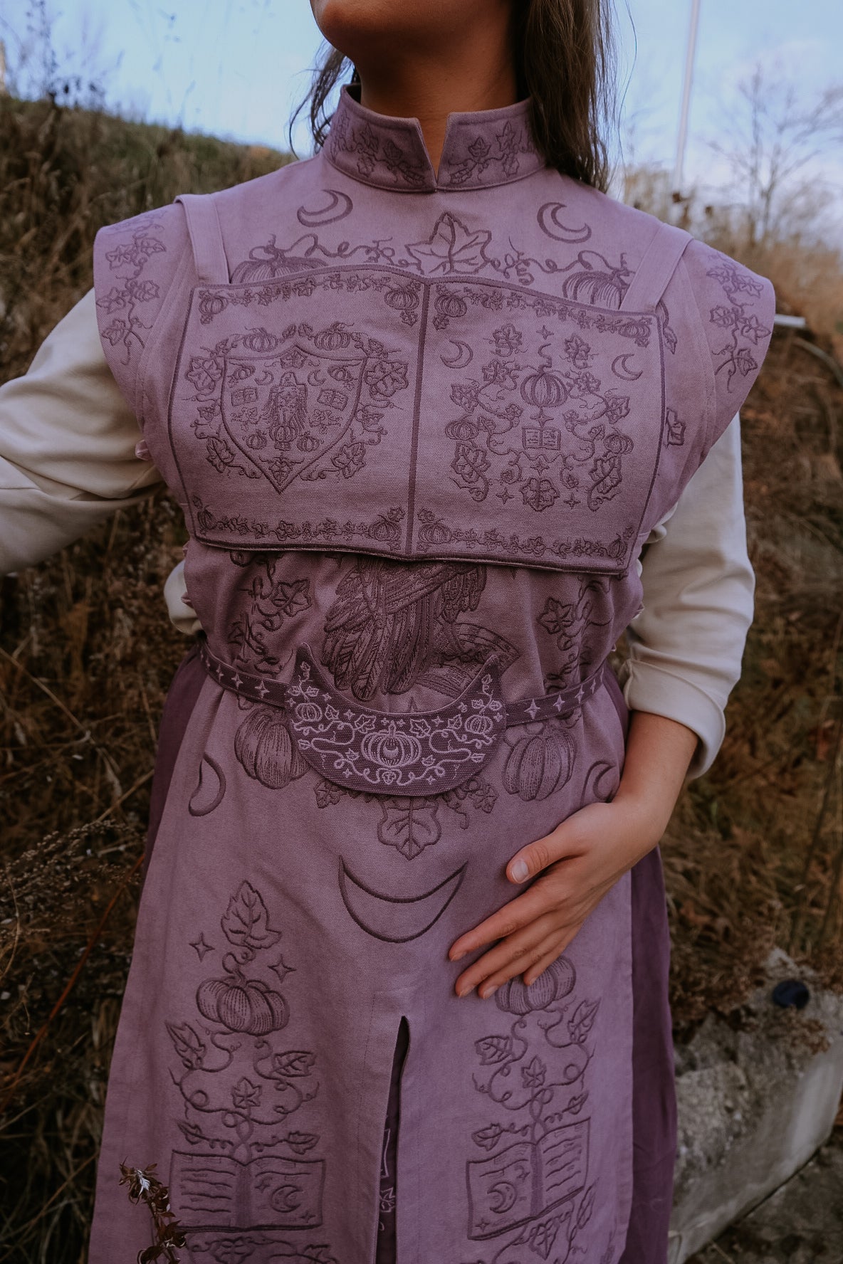 Purple crescent moon belt- Foxchant & Ravenspell