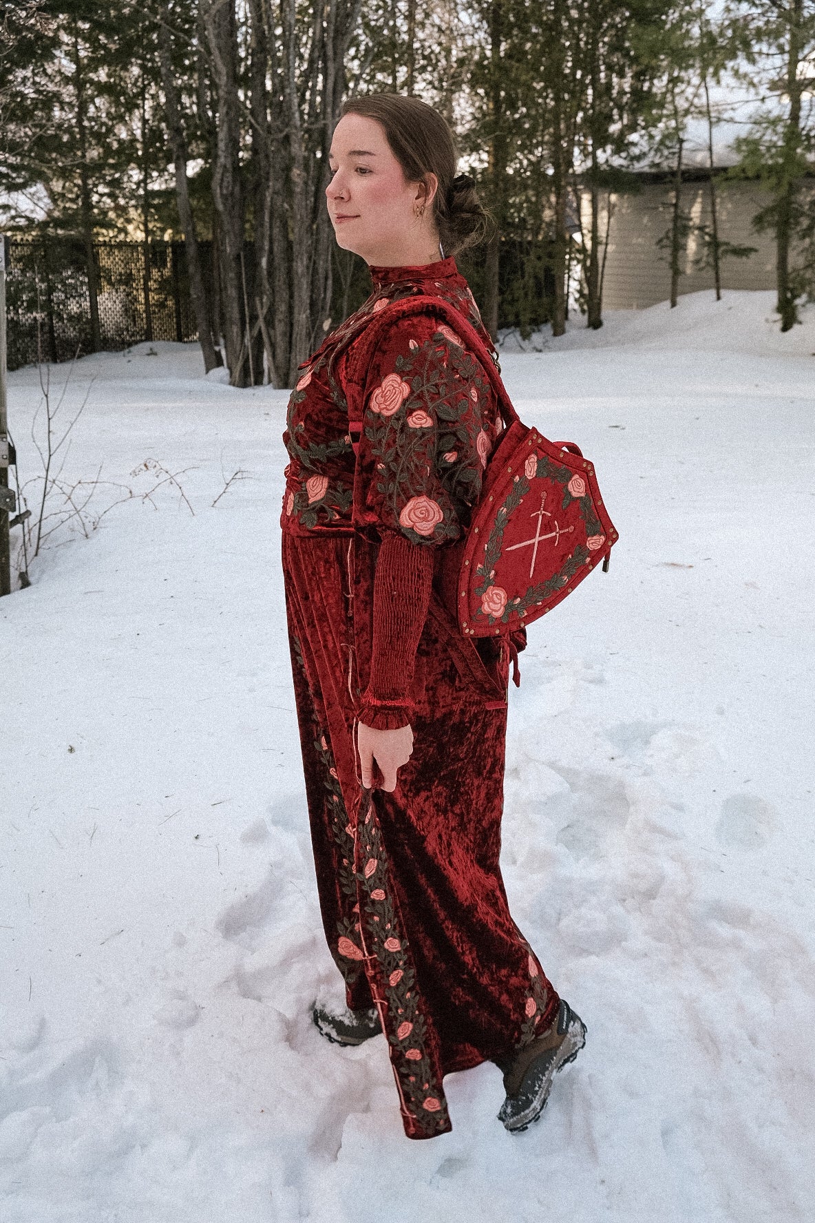 PREORDER-Royal Red Shield Backpack- Lady Knights & Sword Maidens collection