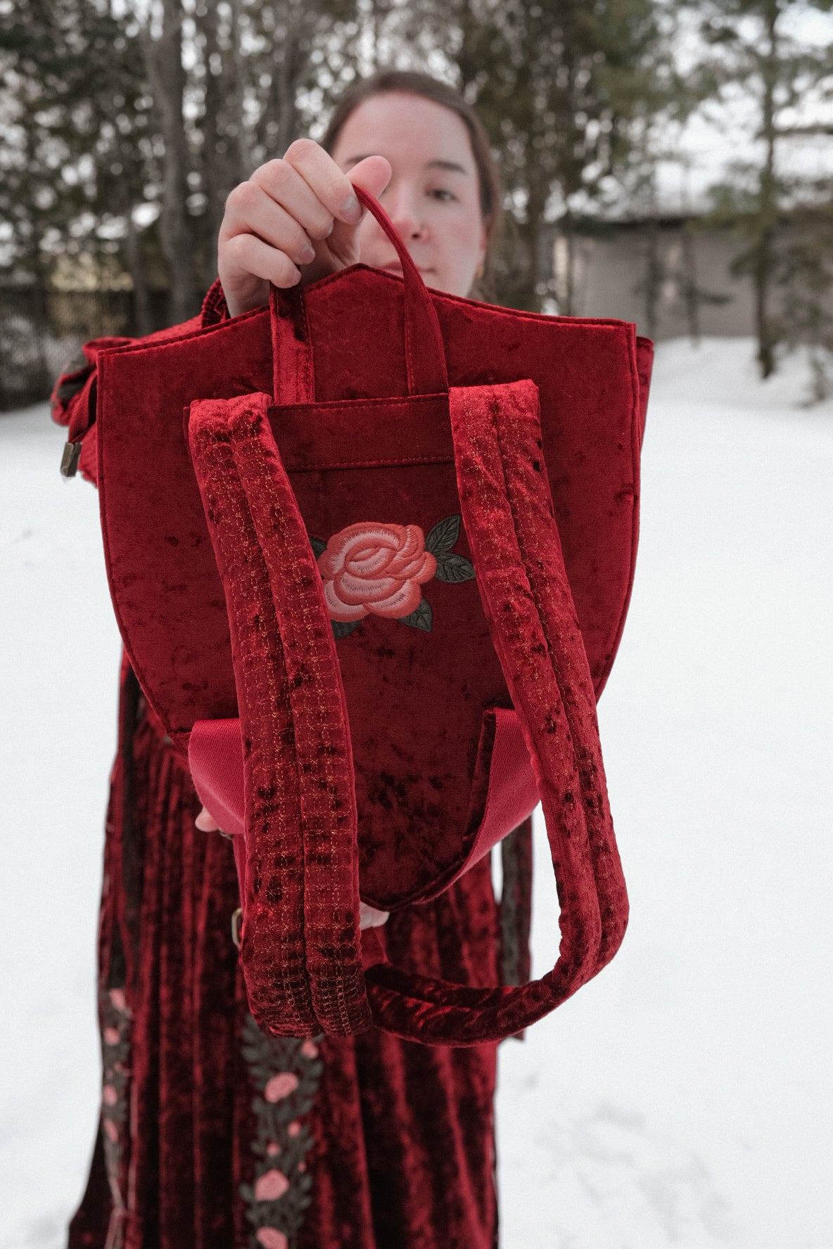 PREORDER-Royal Red Shield Backpack- Lady Knights & Sword Maidens collection