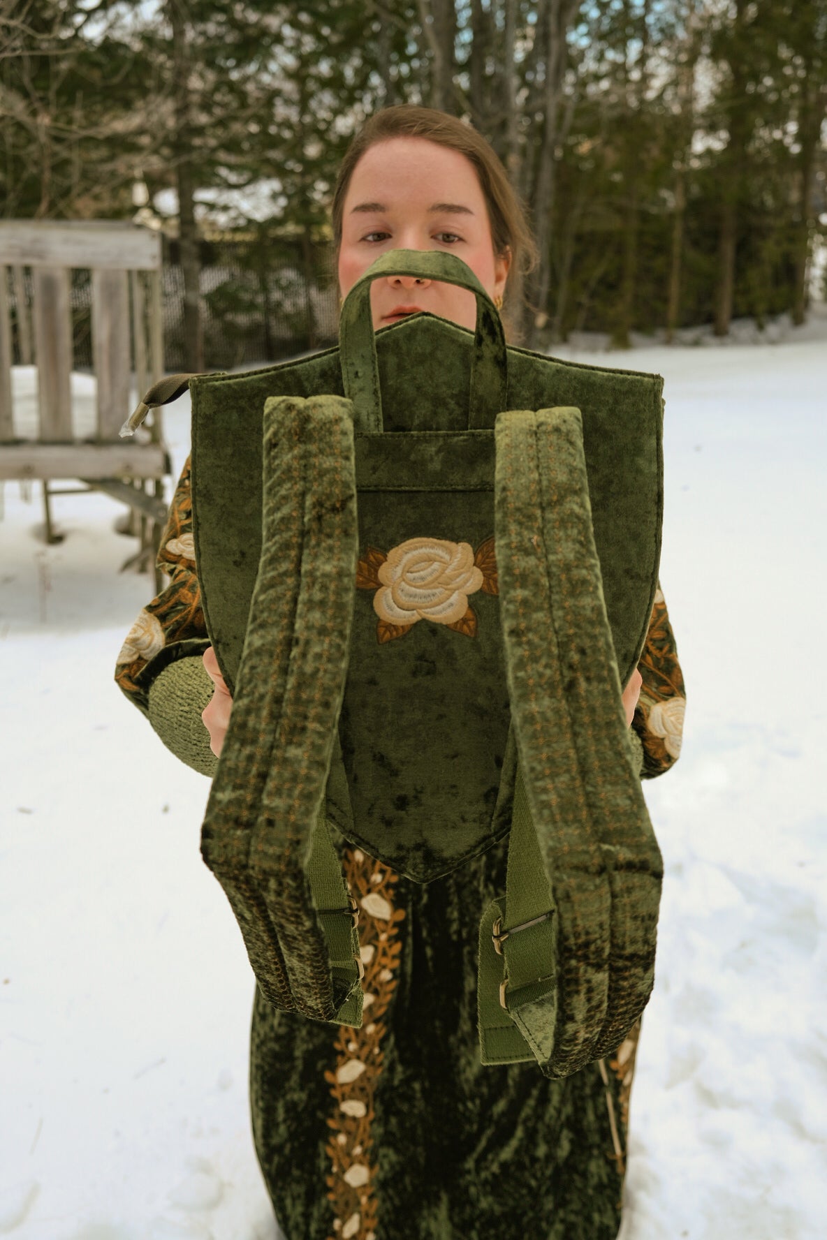 PREORDER-Forest Green Shield Backpack- Lady Knights & Sword Maidens collection