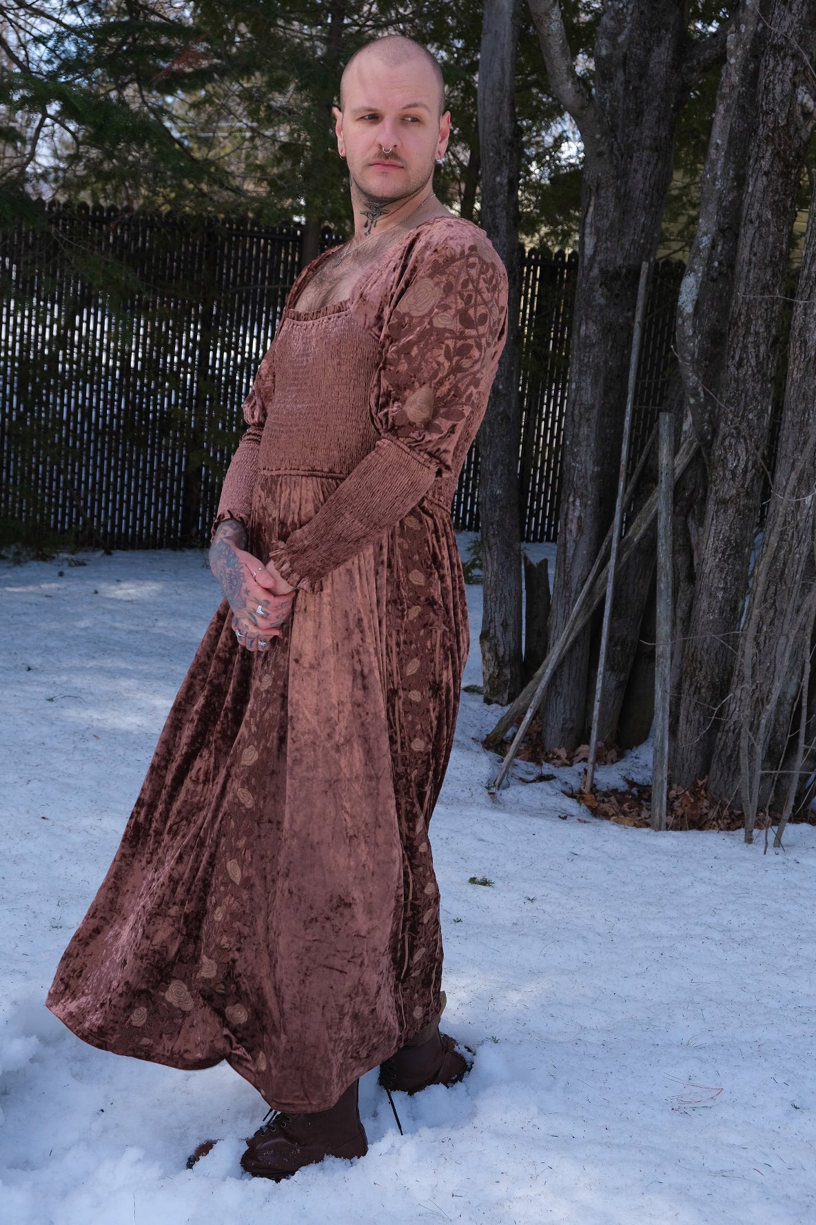 In Stock- Rose Gold Dress - Lady Knights & Sword Maidens Folkloress In Stock- Rose Gold Dress - Lady Knights & Sword Maidens Folkloress