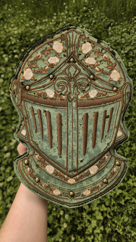 PREORDER- Forest Green Knight Helmet crossbody bag-Lady Knights & Sword Maidens collection