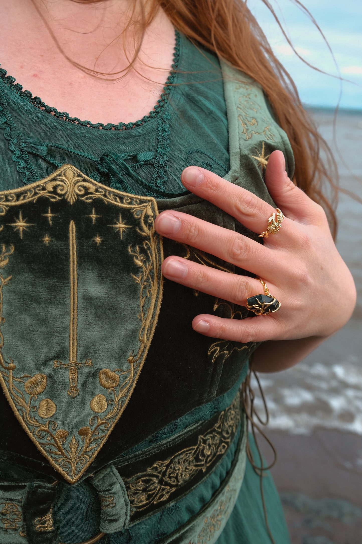 PREORDER- Lady of the lake cropped bodice top