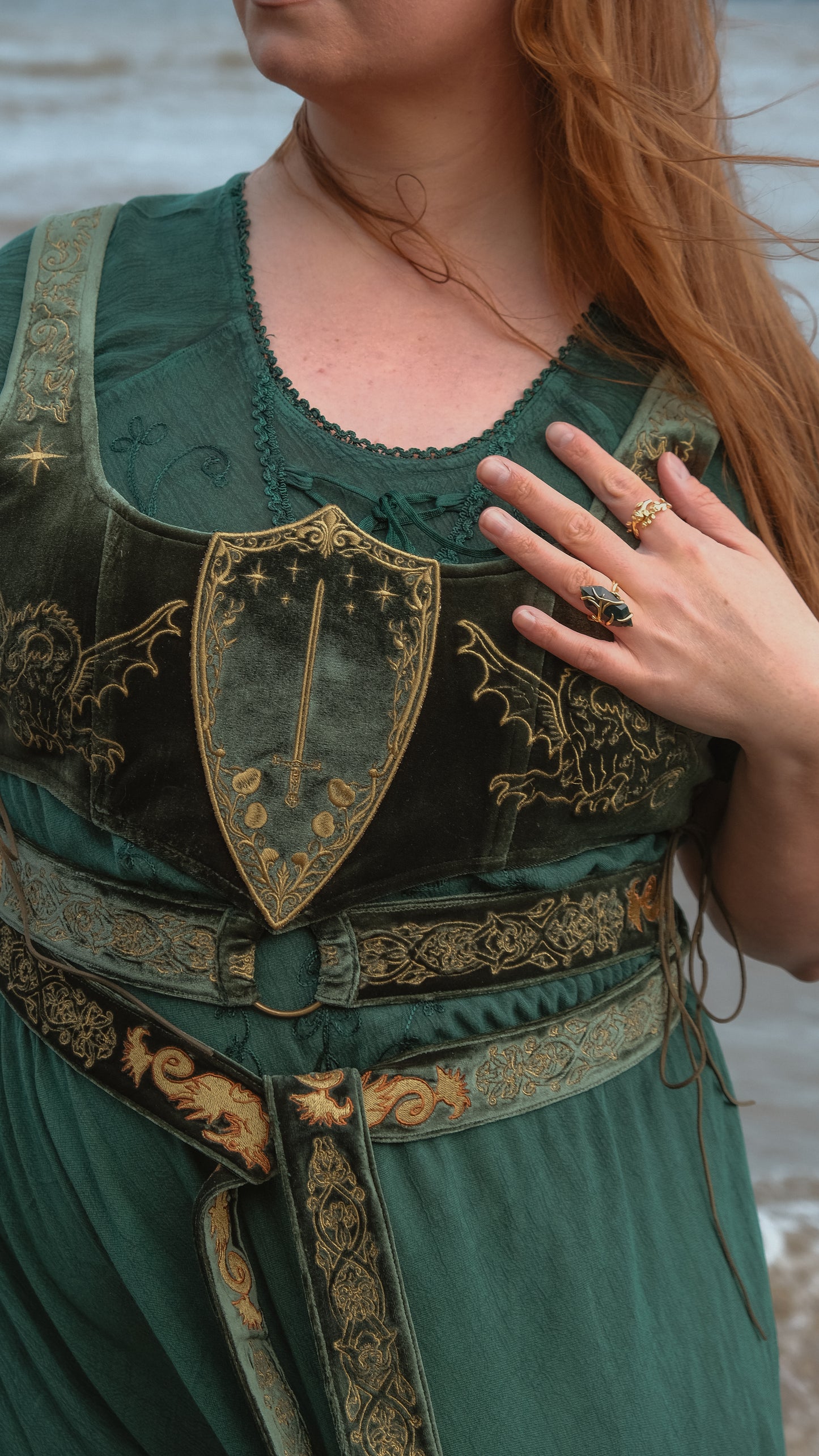 PREORDER- Lady of the lake cropped bodice top