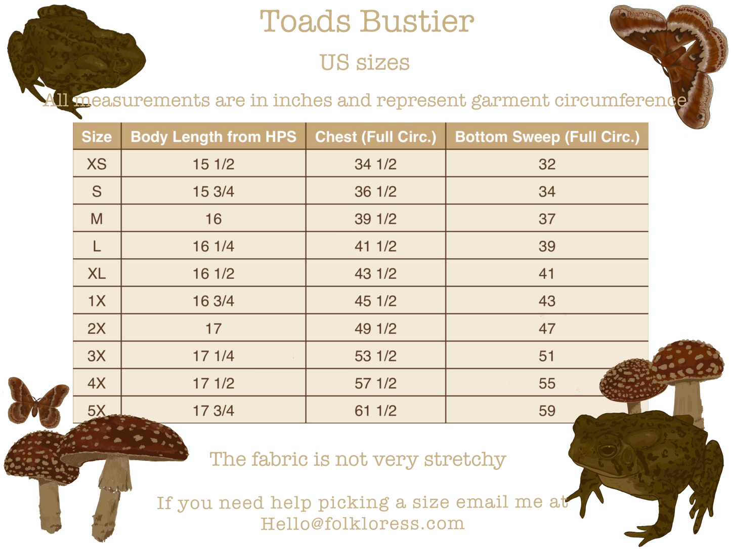 Toads bustier PREORDER