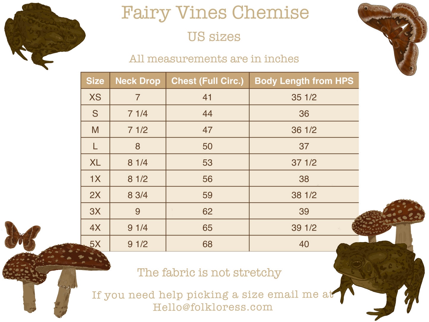 Fairy Vines chemise PREORDER