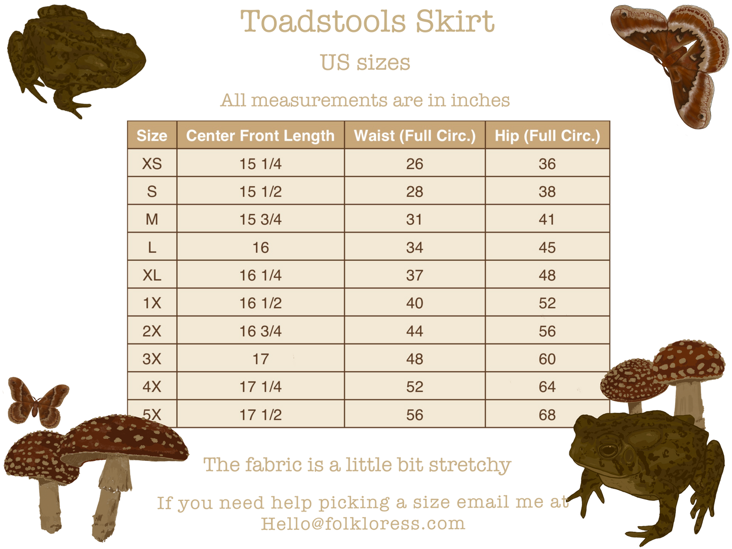 Toadstools skirt PREORDER