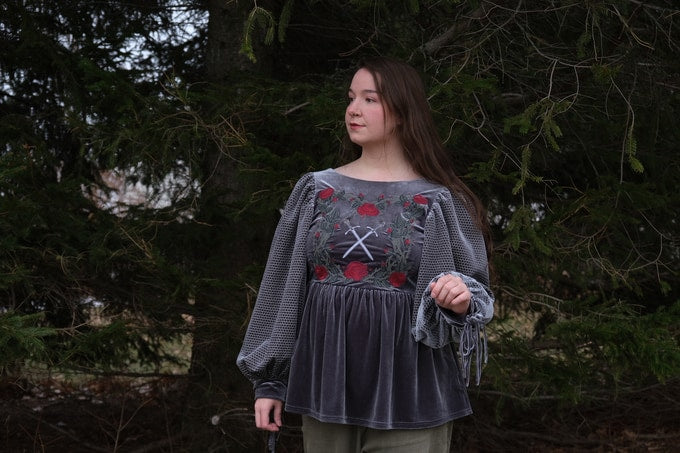 PREORDER-Stormy Gray Tunic- Lady Knights & Sword Maidens