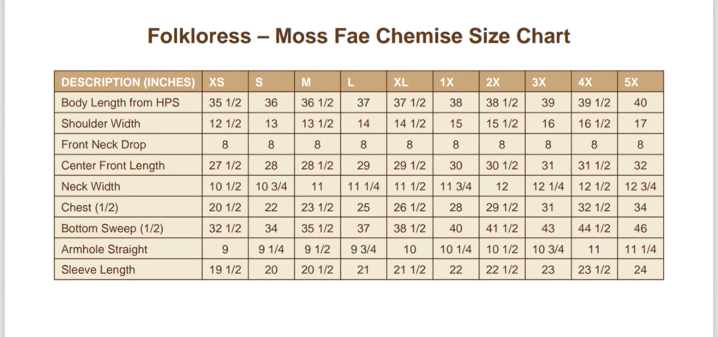 Fairy Vines chemise PREORDER