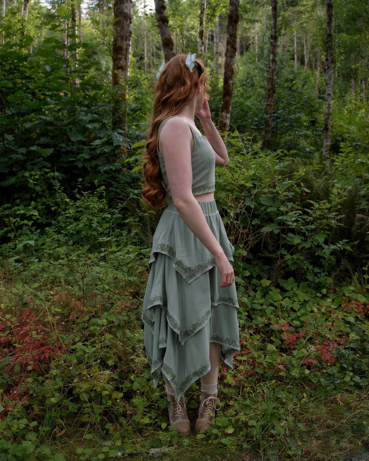 PREORDER- Queen of the Faeries layered Skirt🌿🧚‍♀️