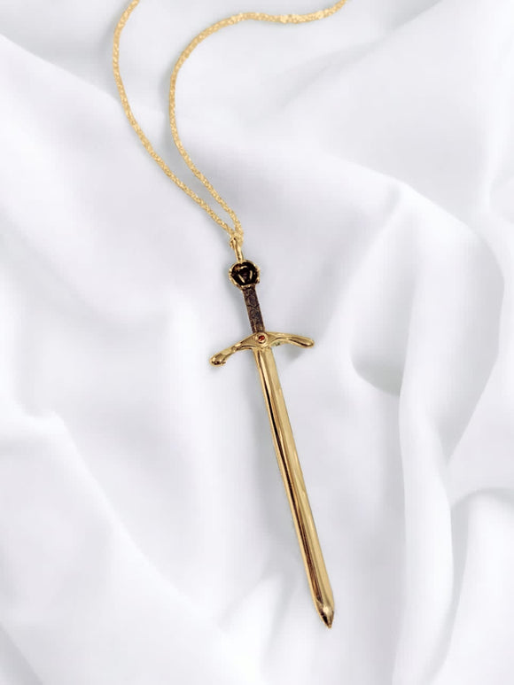Preorder-Sword Necklace- Brass