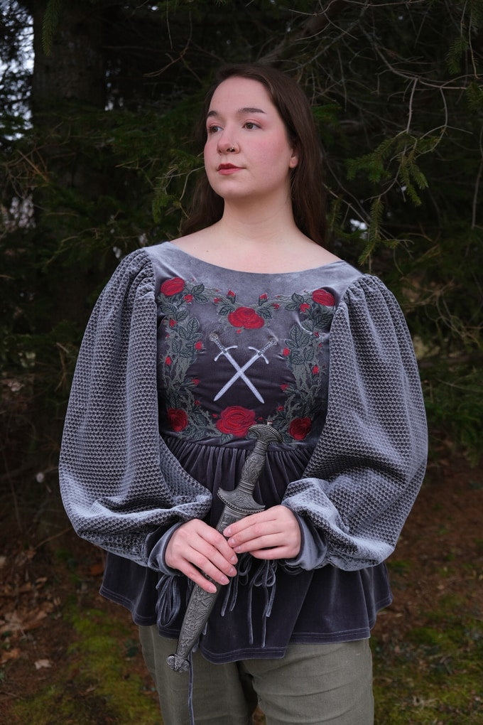 PREORDER-Stormy Gray Tunic- Lady Knights & Sword Maidens