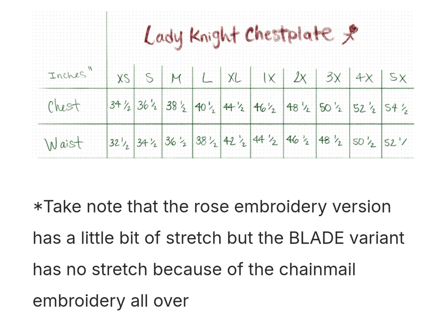 PREORDER- Royal Red Chestplate- Lady Knights & Sword Maidens