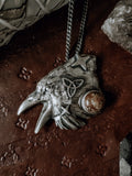 Mystic Crow necklace- Silver