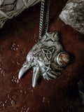 Mystic Crow necklace- Silver