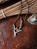 Branch - Silver necklace- citrine