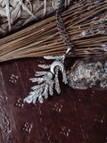 Cedar Branch - Silver necklace- moonstone