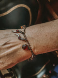 Crow charm bracelet- bronze