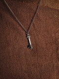 Dainty rodent bone necklace - Silver