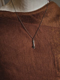 Dainty rodent bone necklace - Silver