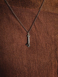 Dainty rodent bone necklace - Silver