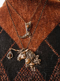 The Witchy Boot Necklace - Bronze