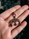 Lunula Talisman Replica- Bronze - Carnelian