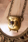 READY TO SHIP- XL Oak Cauldron Necklace - No Brew Version- Brass