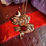 The Fortune Teller Owl Necklace - Bronze