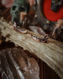 For Kat : Fox jaw bones earrings+twigs earrings+owl necklace+lunula necklace