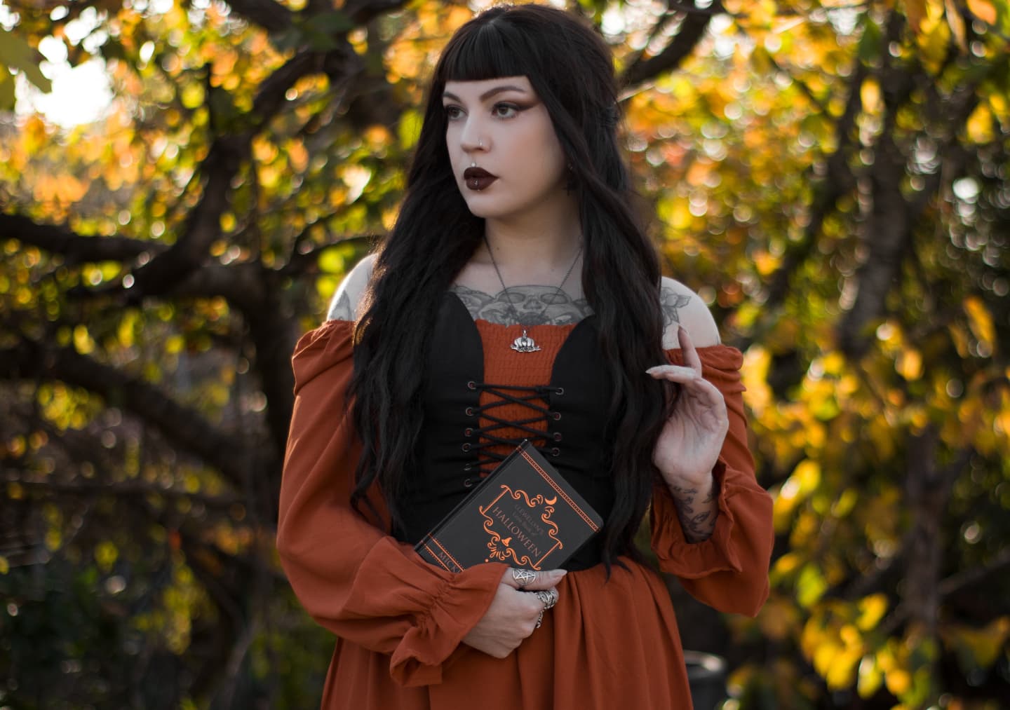 The Samhain Pumpkin Necklace - Silver