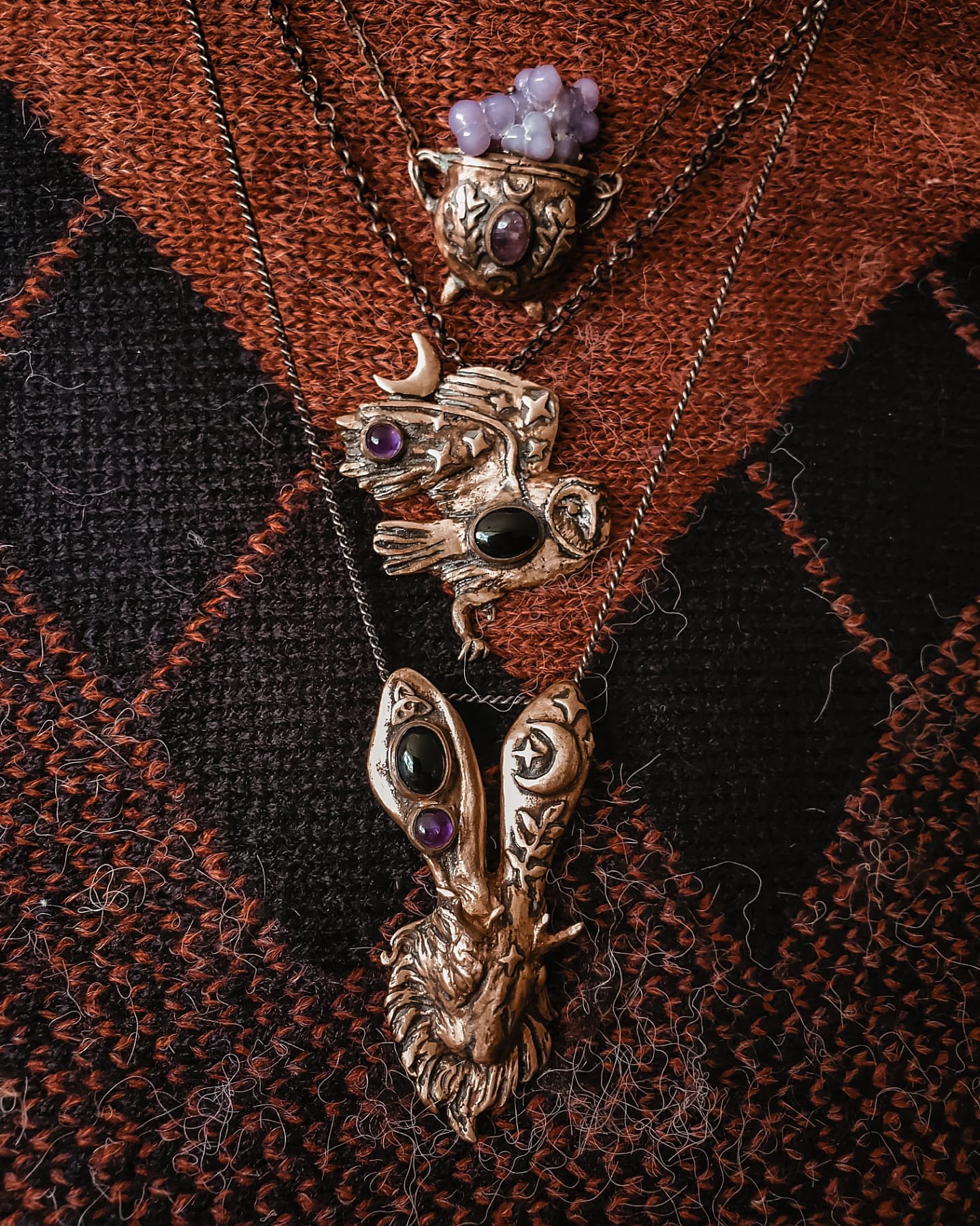 The Jackalope Necklace - Bronze